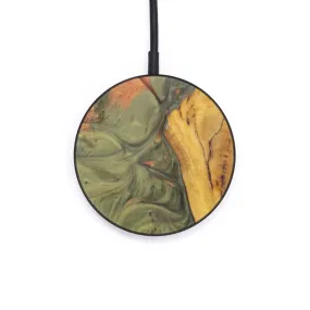 Circle Wood Resin Wireless Charger - Christop (Dark Green, 609754)