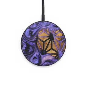 Circle Wood Resin Wireless Charger - Collins (Pattern, 695471)