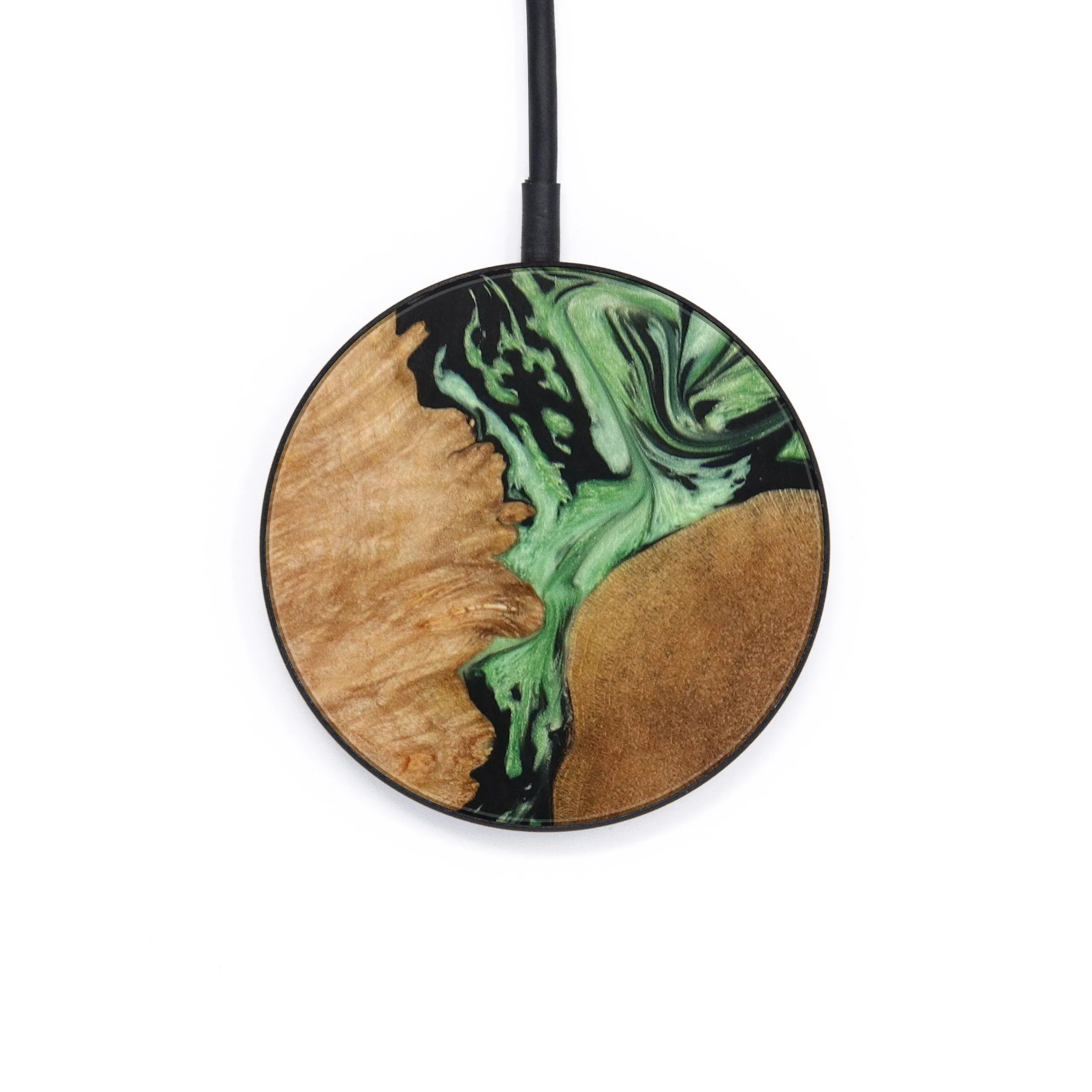 Circle Wood Resin Wireless Charger - Cynthia (Mosaic, 641504)