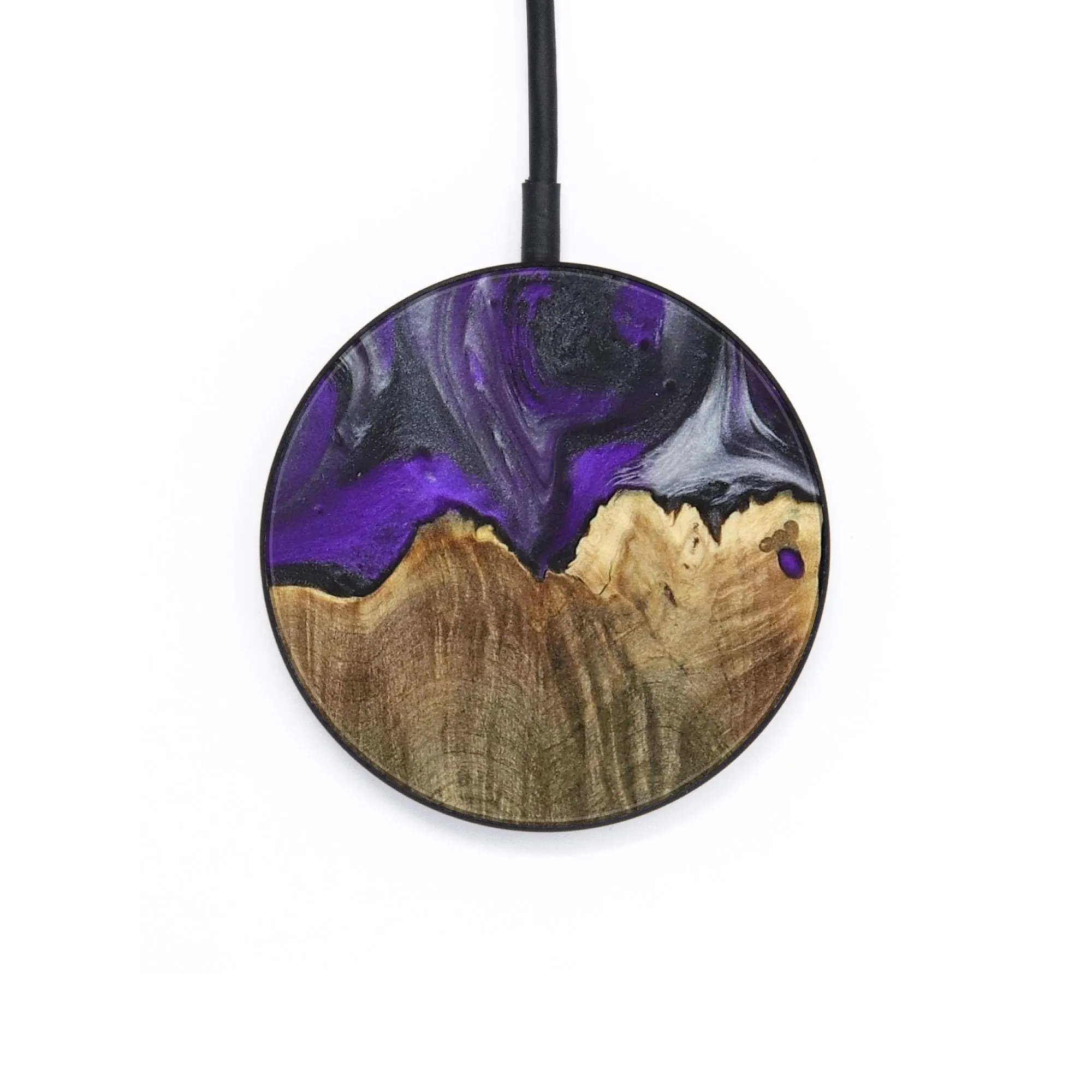 Circle Wood Wireless Charger - Brody (Purple, 730628)