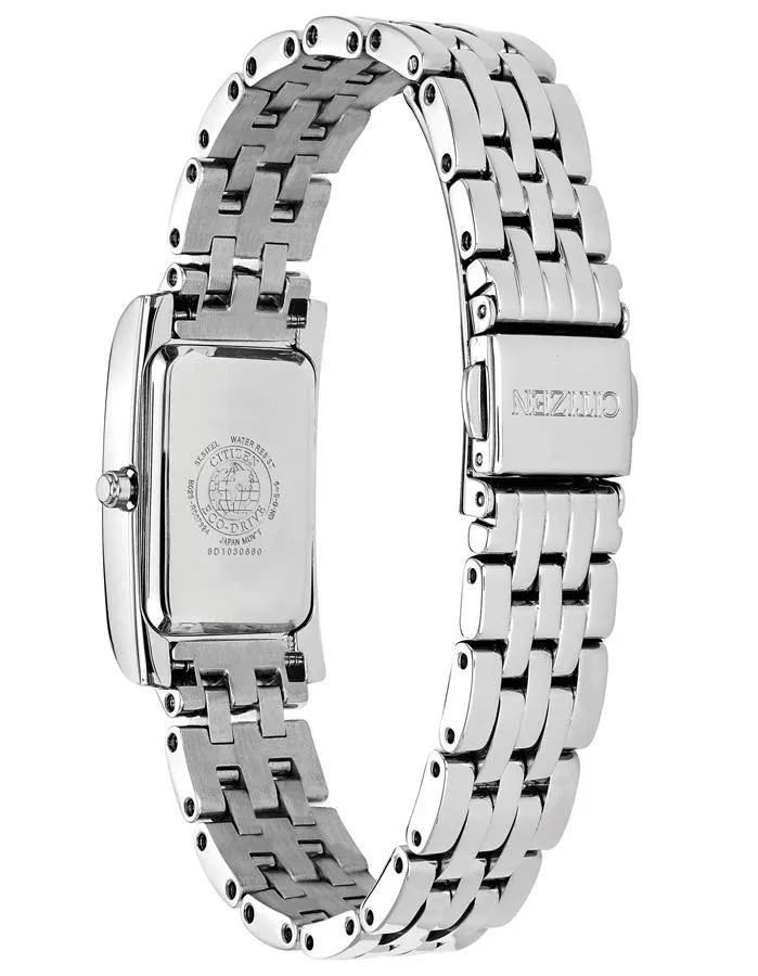 Citizen Eco-Drive Womens Silhouette Crystal Watch - Stainless Steel - Bracelet