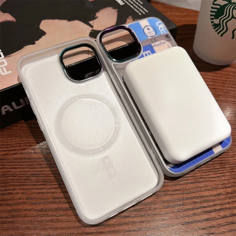 Classical Tape Pattern Magsafe Magnetic Wireless Charging Phone Case For iPhone