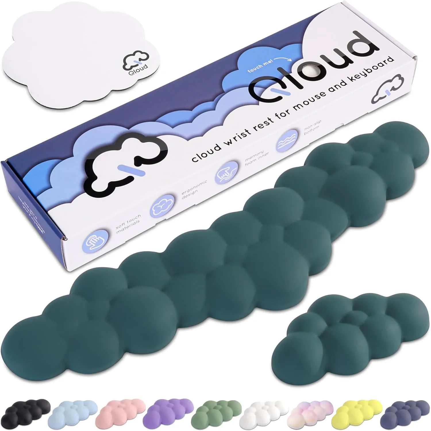 Cloud-Shaped Memory Foam Keyboard Wrist Rest – Ergonomic Non-Slip Pad for Ultimate Comfort & Style, Perfect Office Desk Accessory