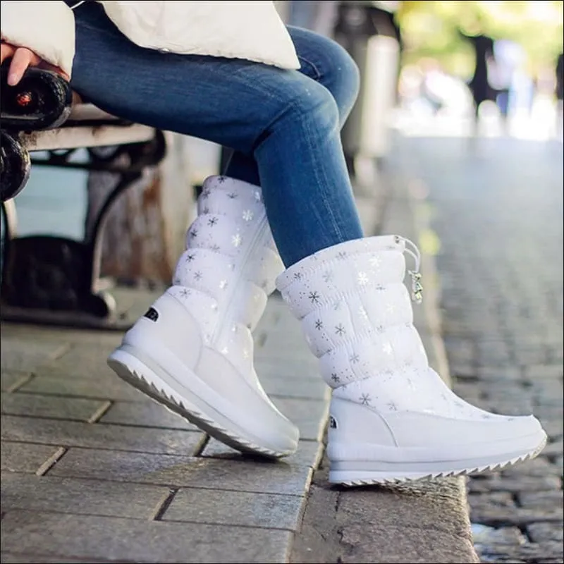 Cozy Thermal Multicolor Padded Snow Boots for Winter Adventures