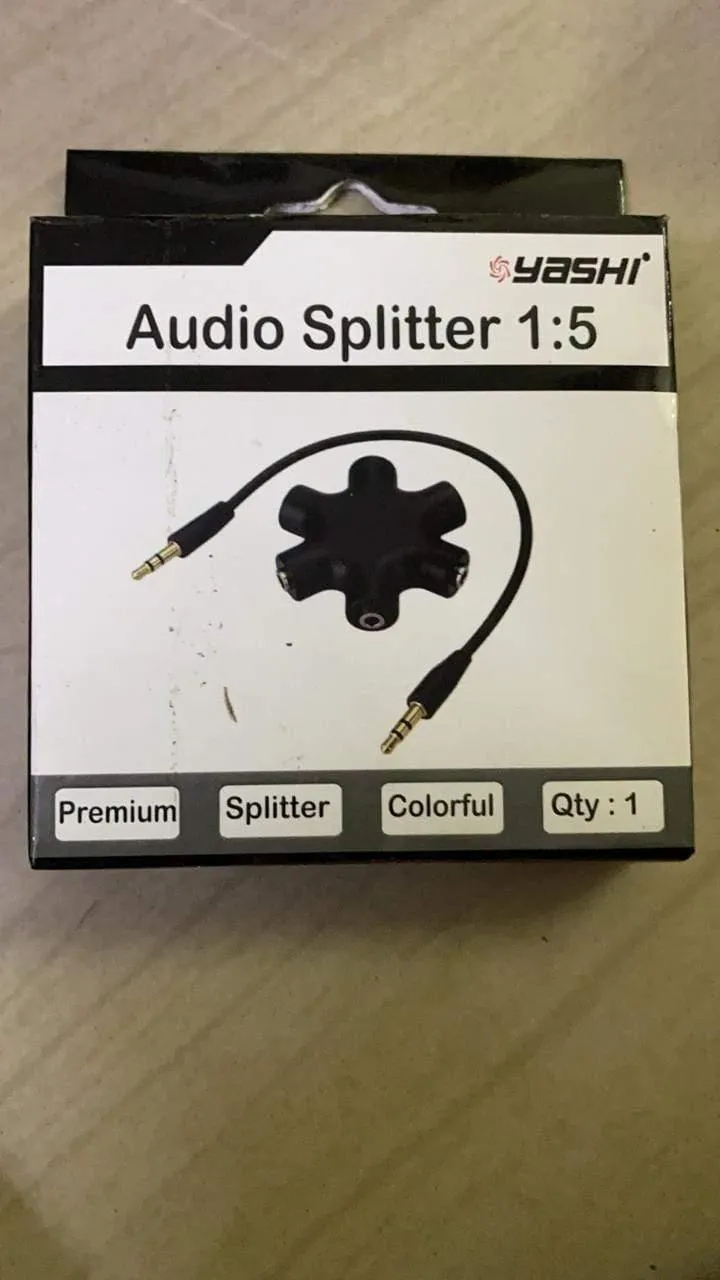 Deals plant-5 Way 6 Port 3.5 mm Stereo Audio Splitter Adapter Headset