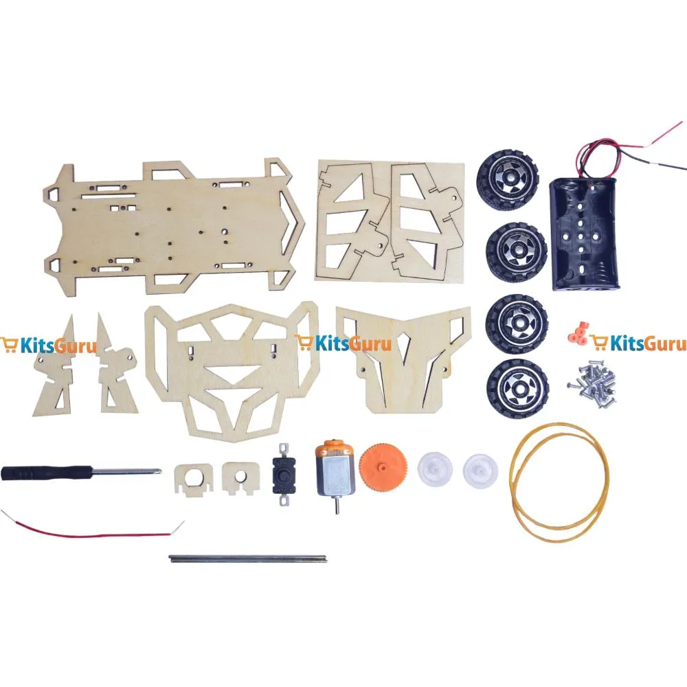 DIY 4WD STEM Car Kit – Learn and Build Science Toy