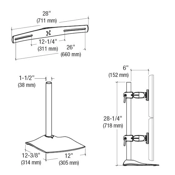 DS100 Quad Desk Stand