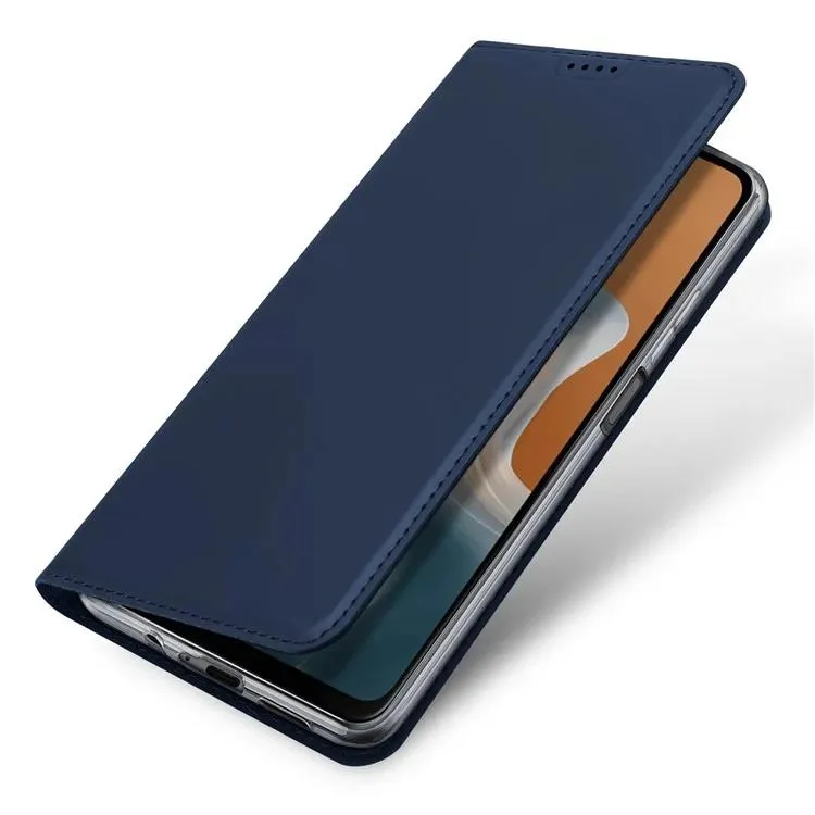 DUX DUCIS Skin Pro Faux Leather Wallet Flip Case for Motorola Moto G34 - Blue