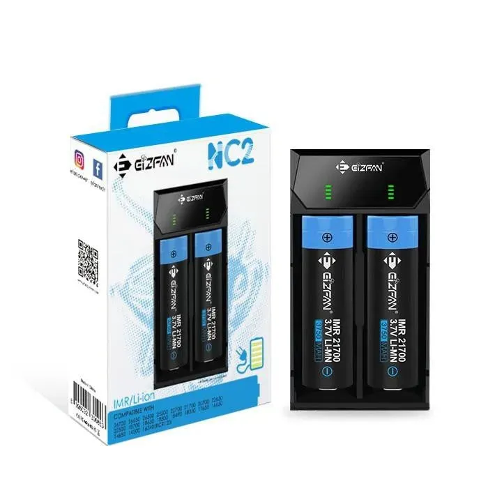 Eizfan NC2 Portable Dual Vape Battery Charger