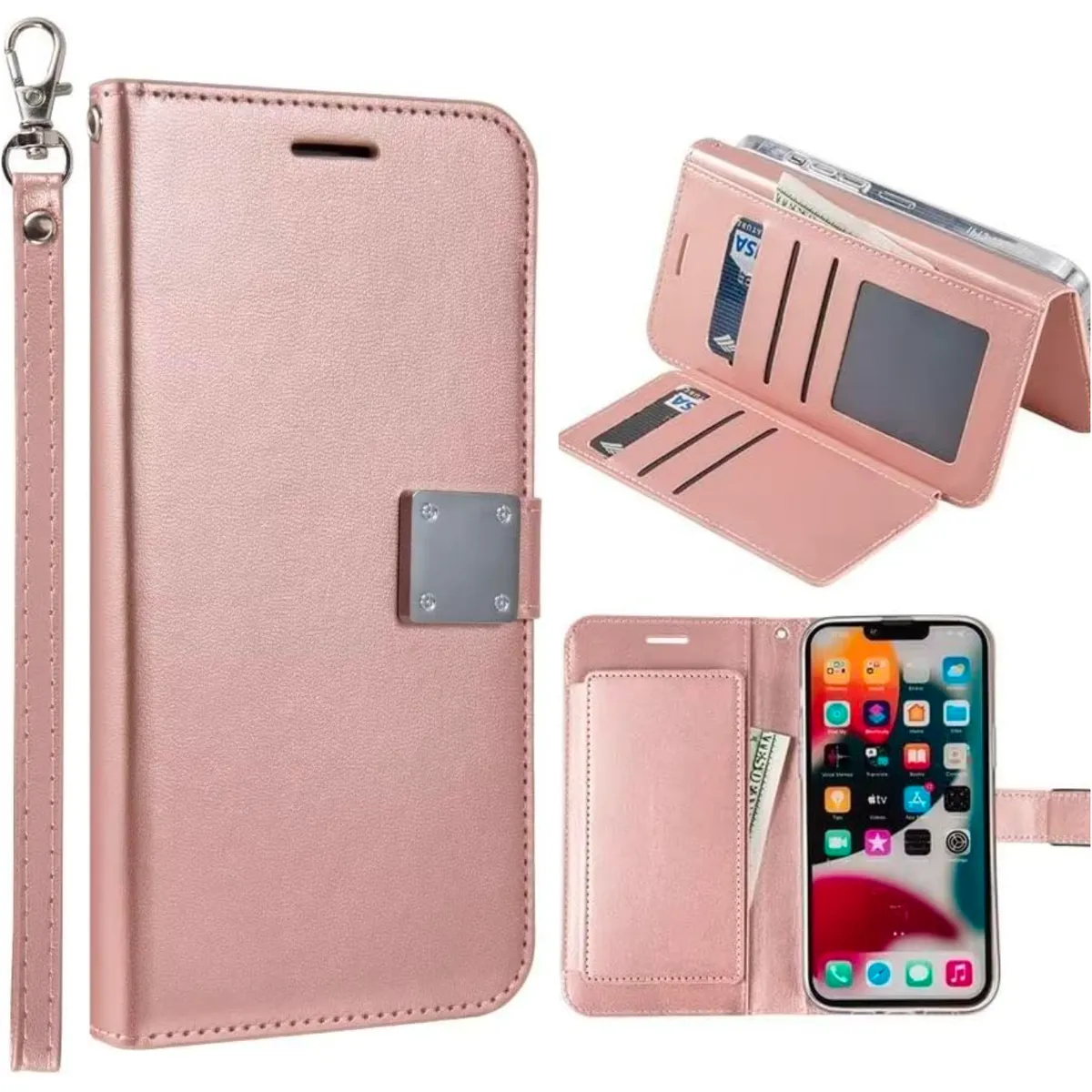 Entronix Apple iPhone 8 Plus/7 Plus Case - Folio Wallet & Card Holder,