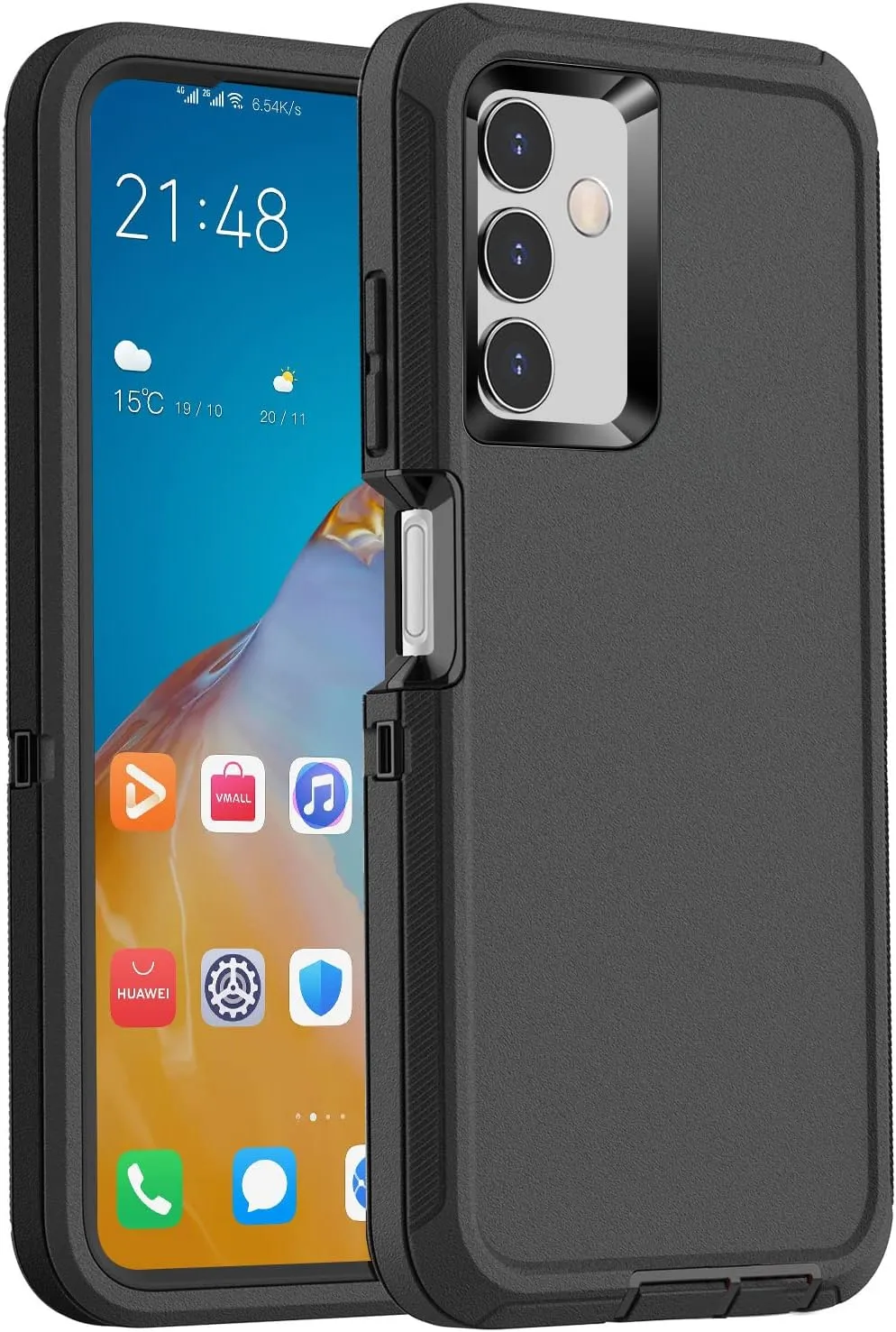 Entronix Heavy Duty Case for Samsung Galaxy A14, Triple-Layer & Full Protection,