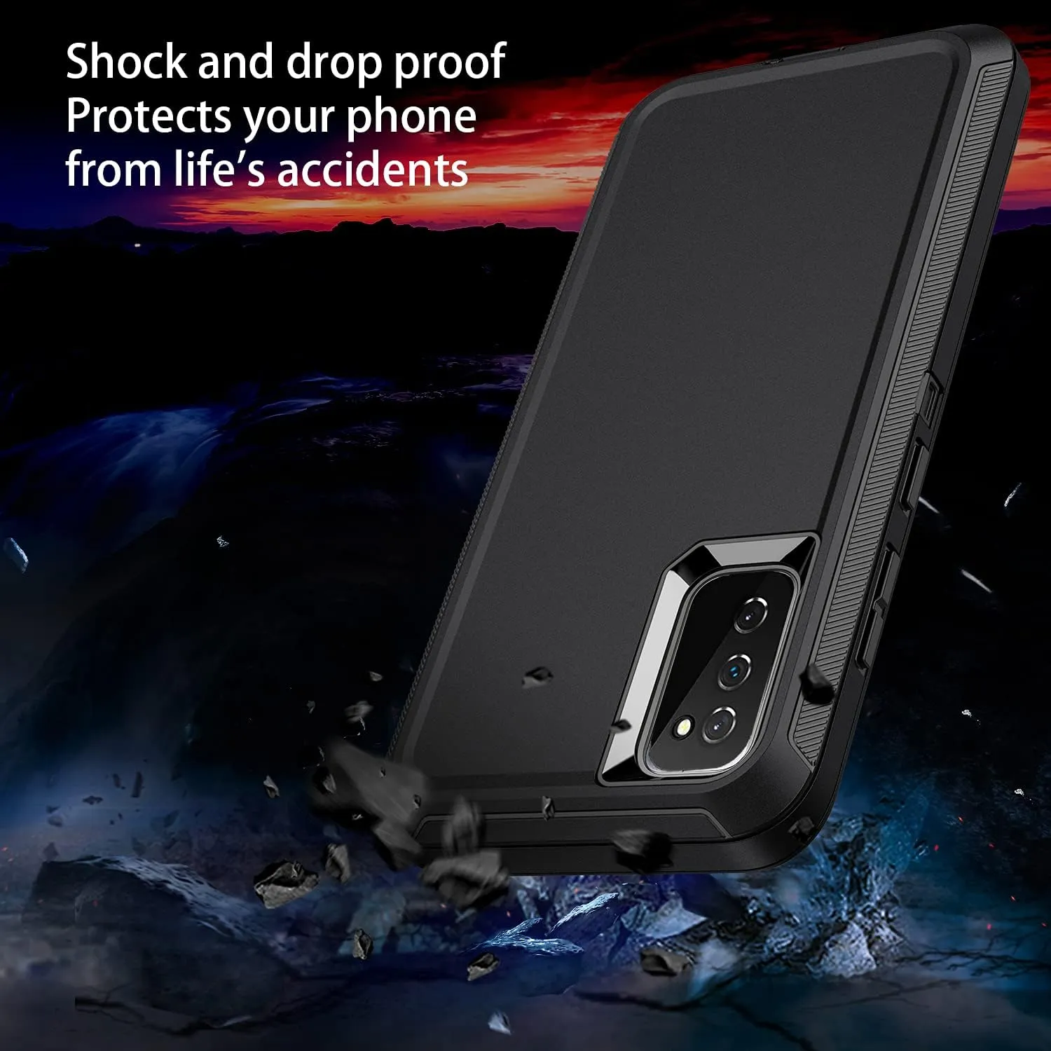 Entronix Heavy Duty Case for Samsung Galaxy A14, Triple-Layer & Full Protection,