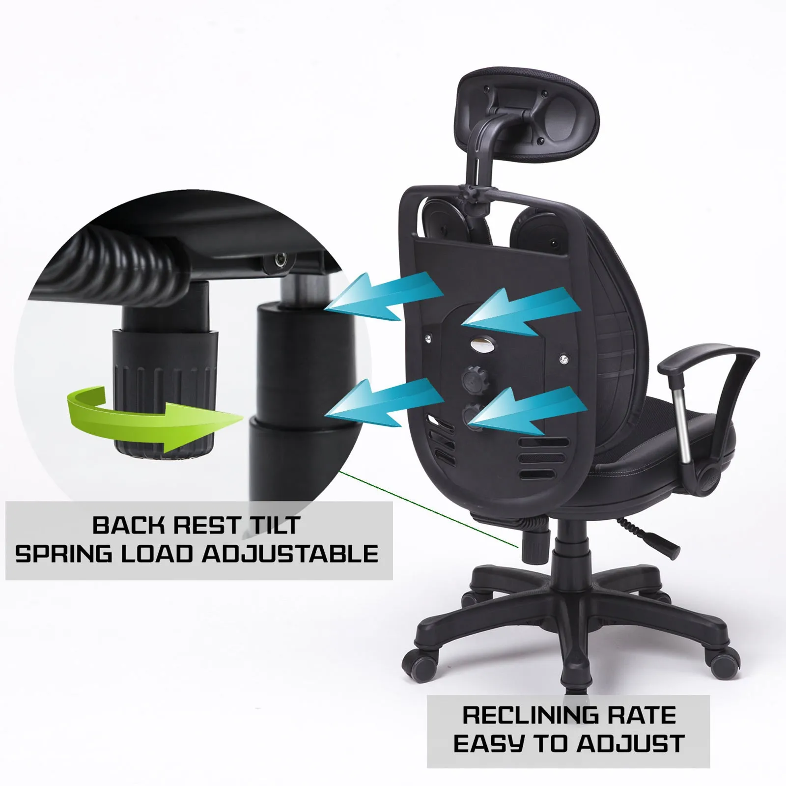 Ergonomic Adjustable Office Chair with Lumbar Support