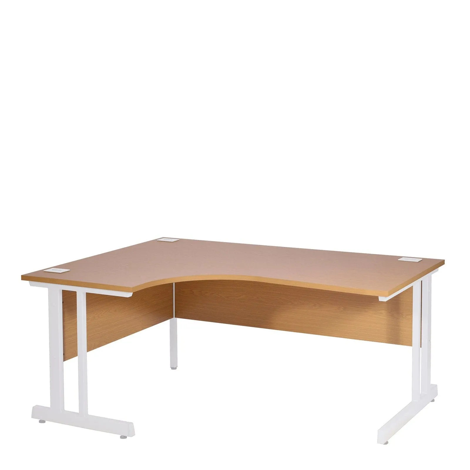 Ergonomic Left Hand Corner Desk - 1400mm Wide with Cable Management & Modesty Panels