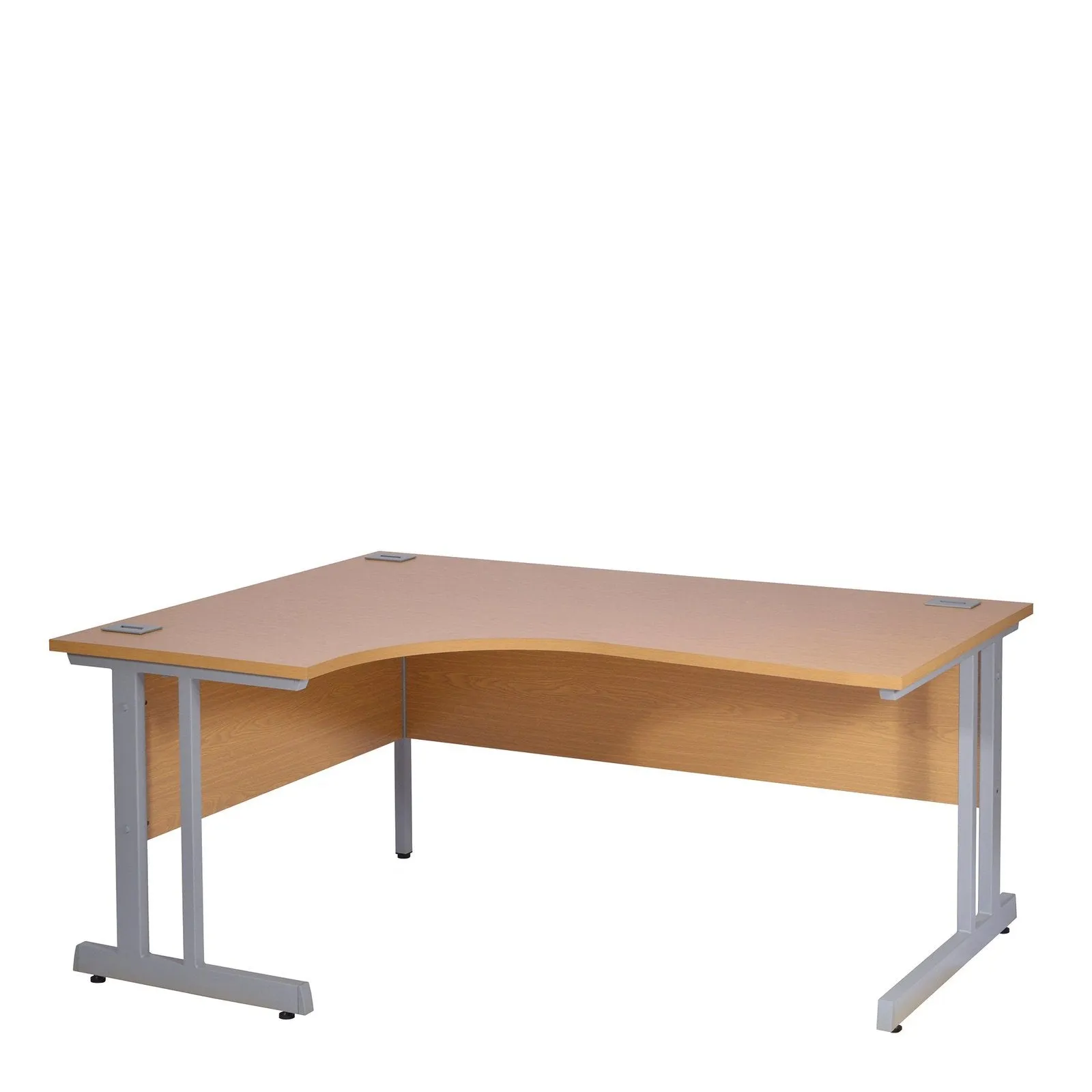 Ergonomic Left Hand Corner Desk - 1400mm Wide with Cable Management & Modesty Panels