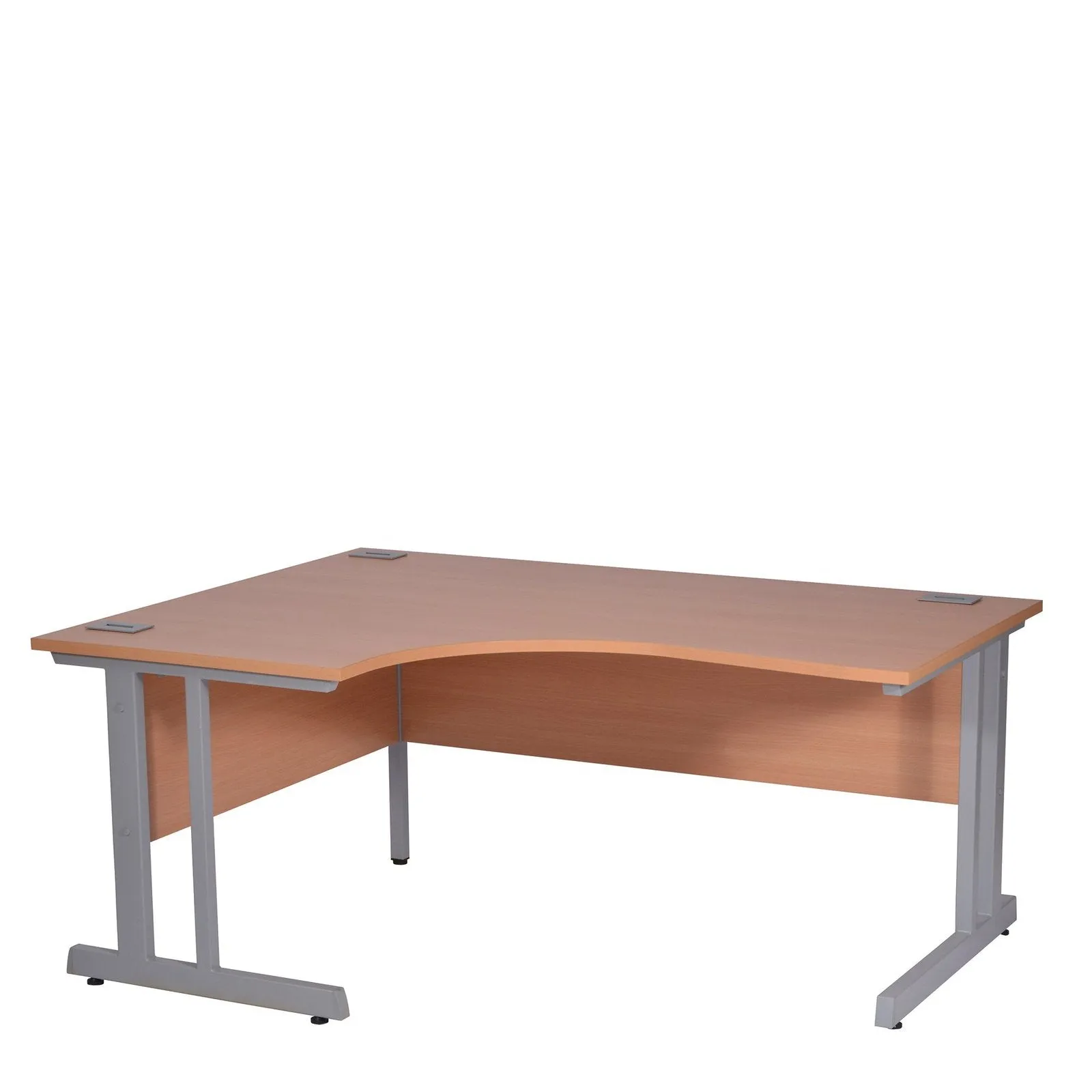 Ergonomic Left Hand Corner Desk - 1400mm Wide with Cable Management & Modesty Panels