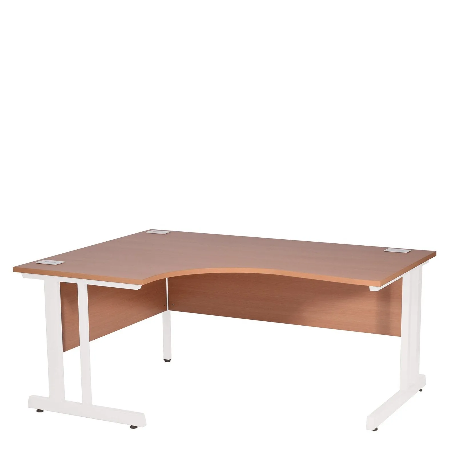 Ergonomic Left Hand Corner Desk - 1400mm Wide with Cable Management & Modesty Panels