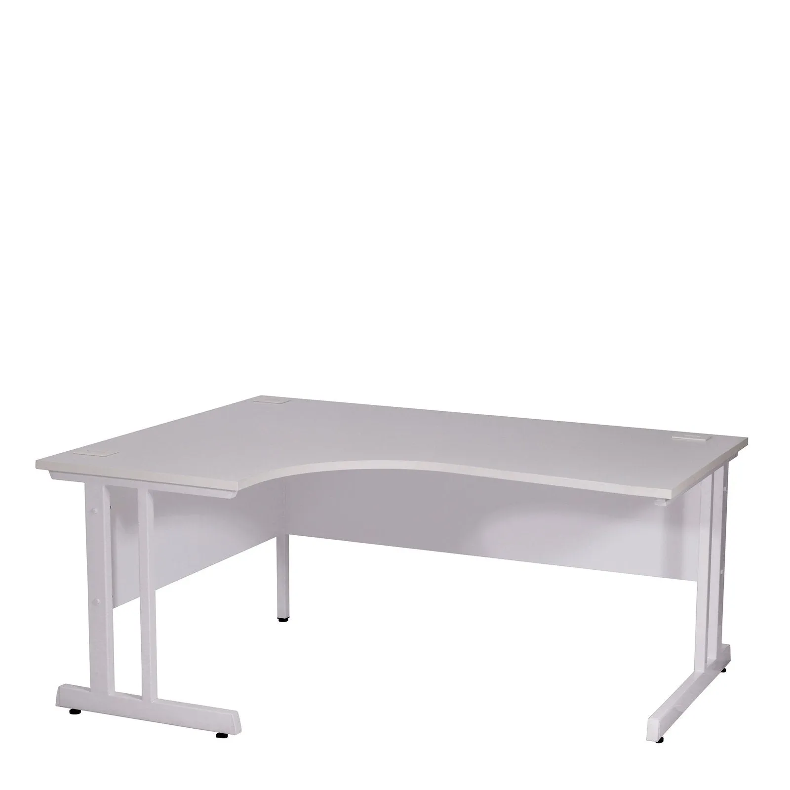 Ergonomic Left Hand Corner Desk - 1400mm Wide with Cable Management & Modesty Panels