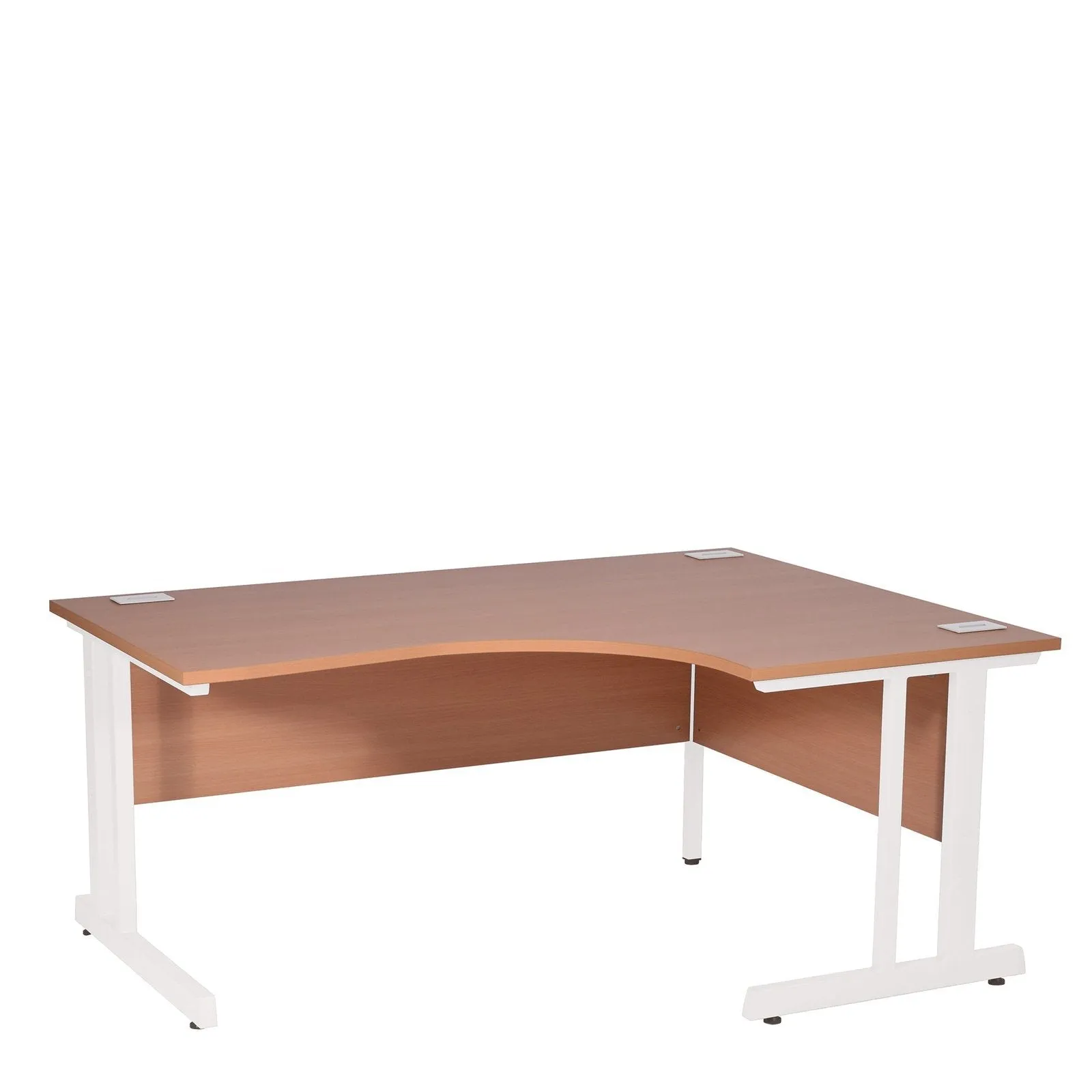 Ergonomic Right Hand Corner Desk - 1400mm Wide with Cable Management & Modesty Panels