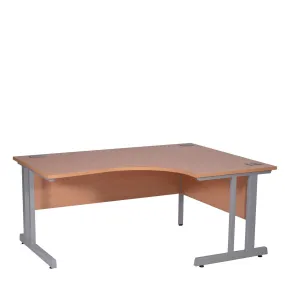 Ergonomic Right Hand Corner Desk - 1400mm Wide with Cable Management & Modesty Panels