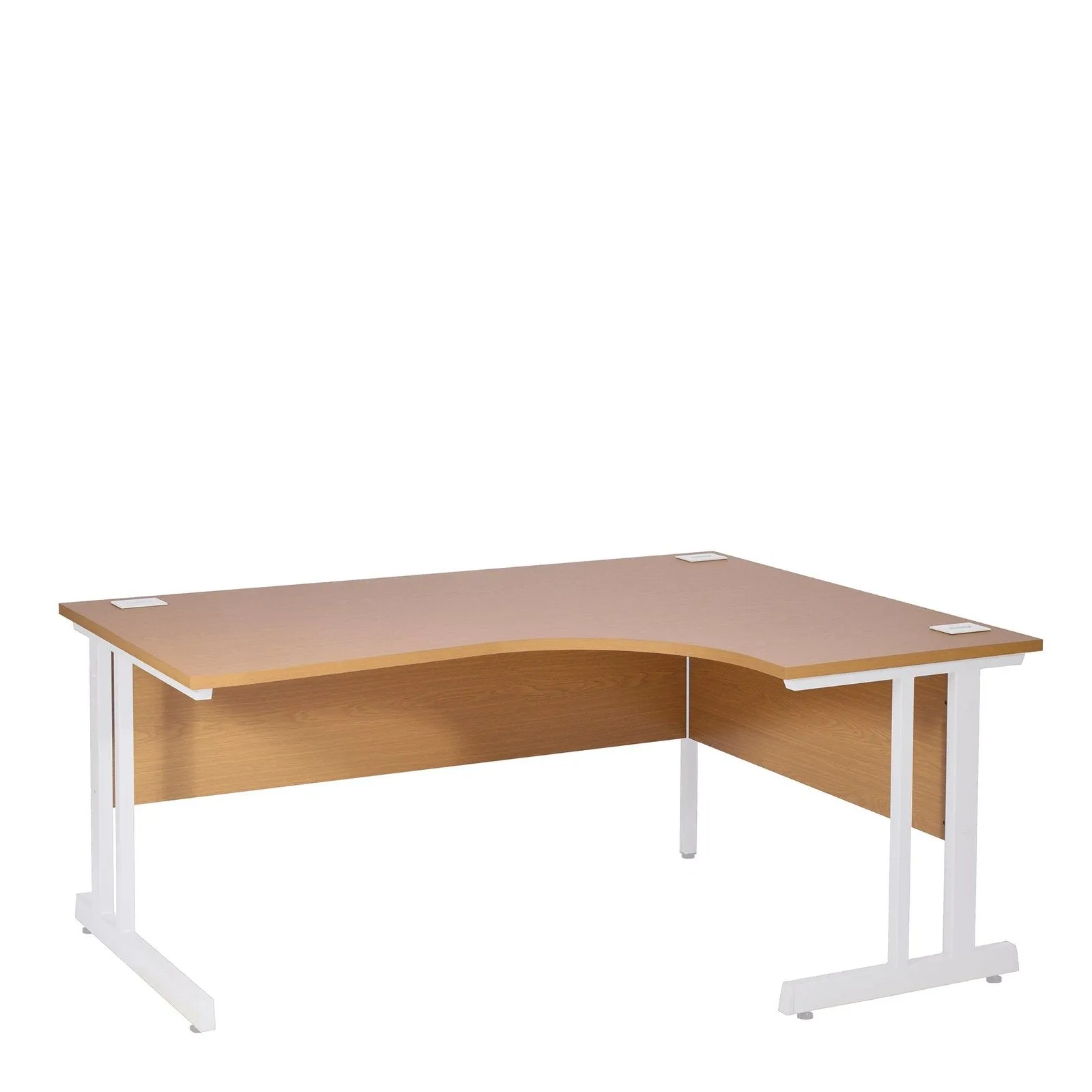 Ergonomic Right Hand Corner Desk - 1400mm Wide with Cable Management & Modesty Panels