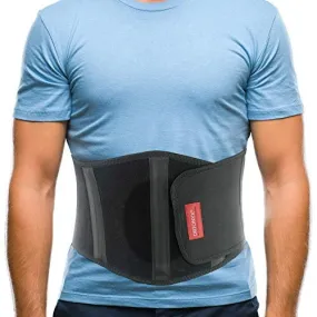 Ergonomic Umbilical Navel Hernia Belt / Abdominal Support Brace - Black