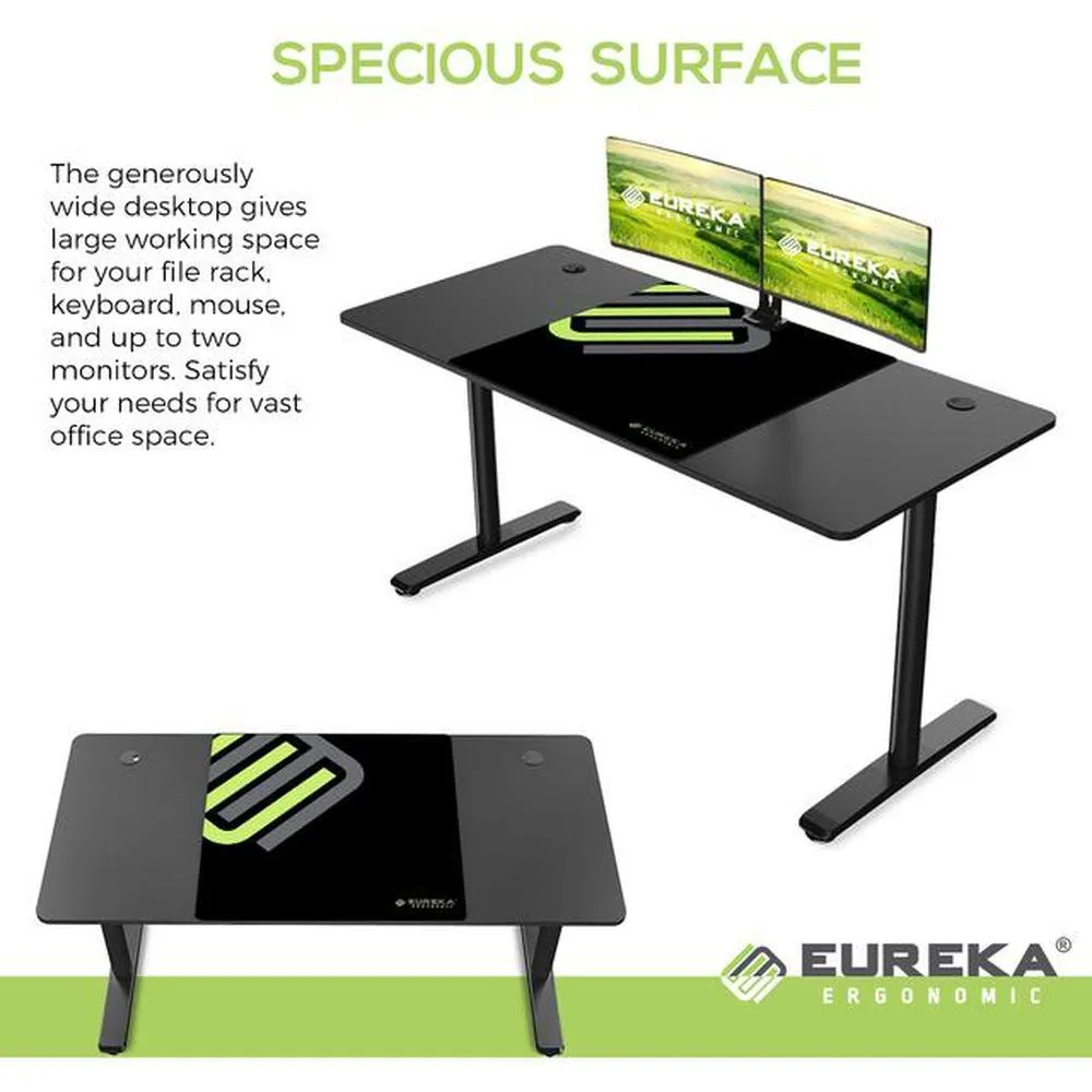 Eureka Ergonomic Modern Simple 60'' Computer Desk - Black, ERK-IOD-60B