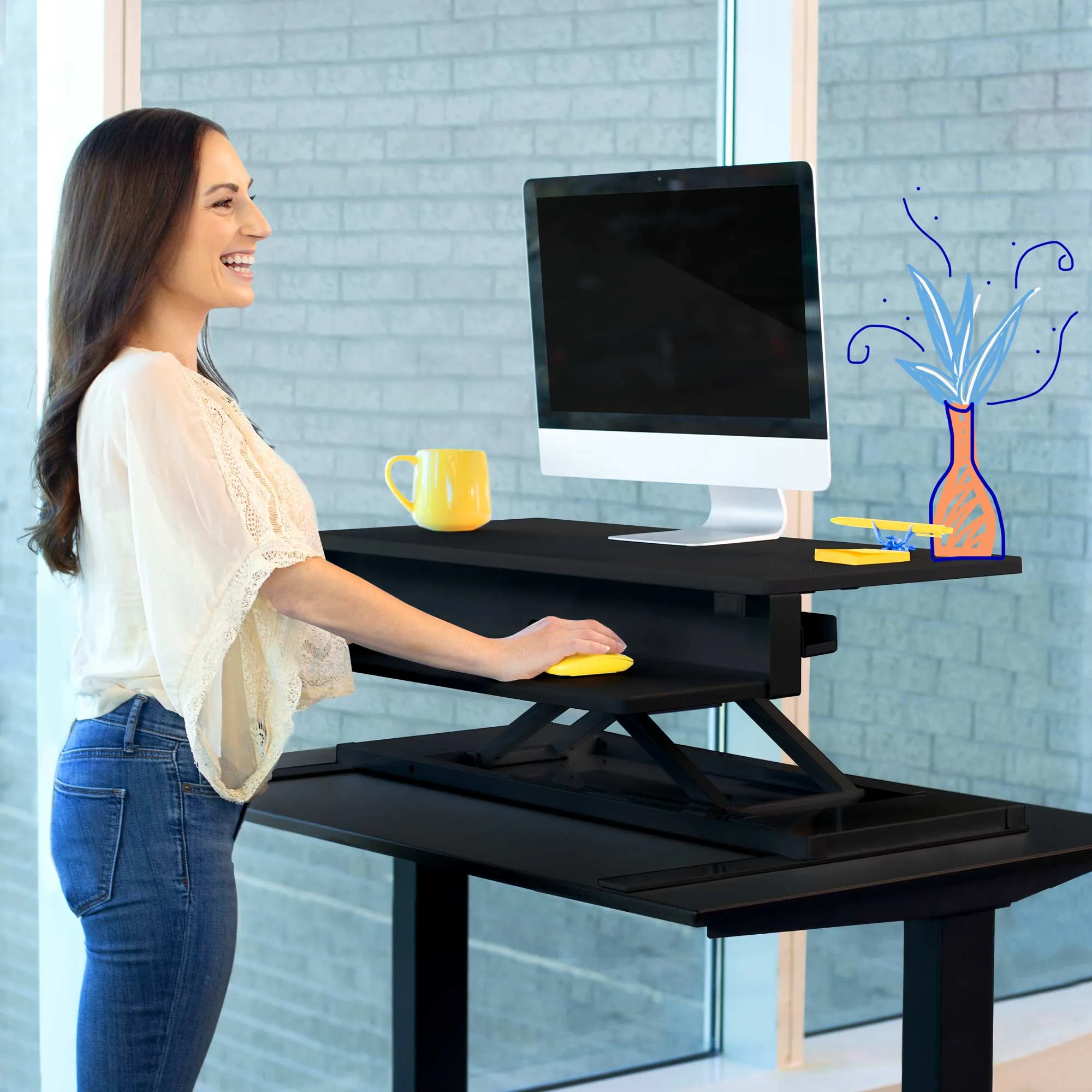 FlexPro Premier Electric Standing Desk Converters