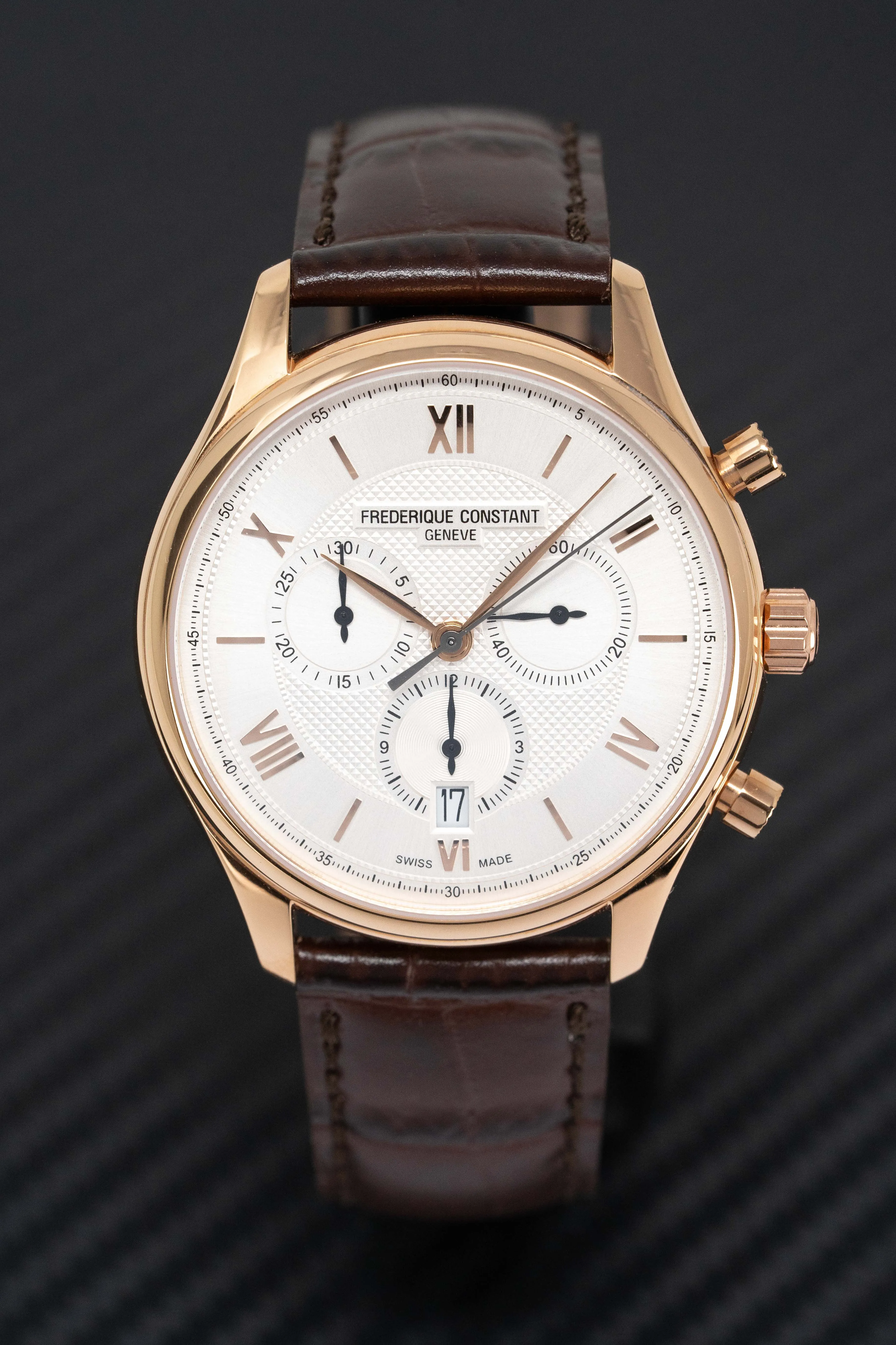 Frederique Constant Watch Men's Classic Chronograph Rose Gold PVD FC-292MV5B4