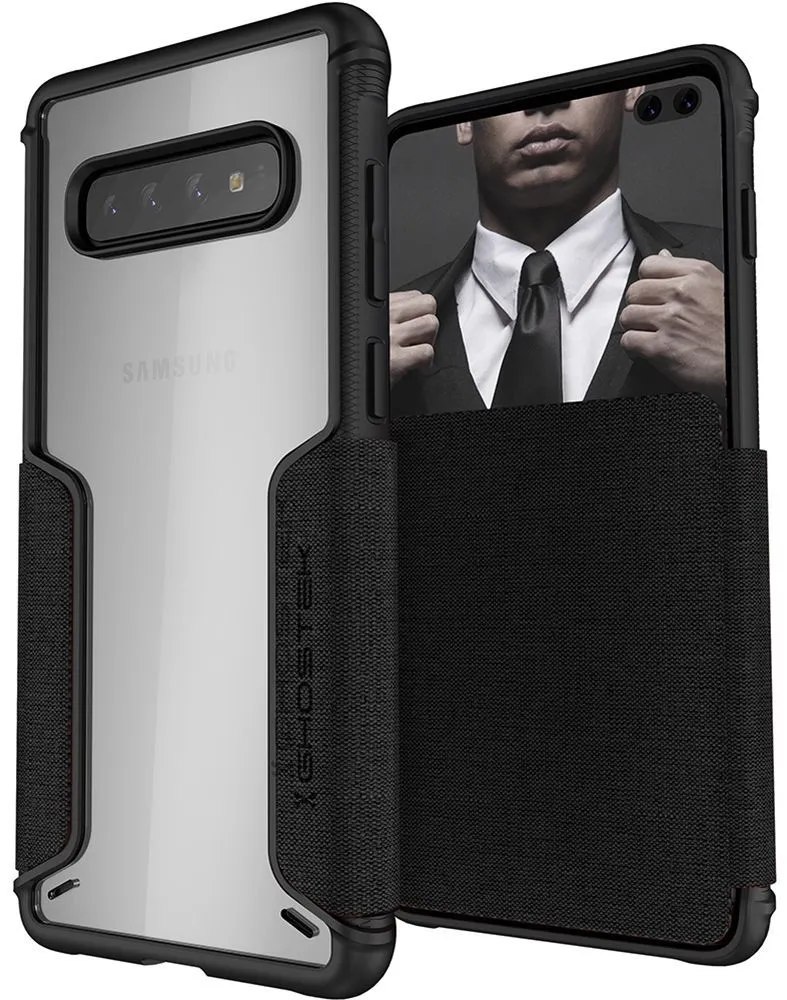 Galaxy S10  Plus Wallet Case | Exec 3 Series [Black]