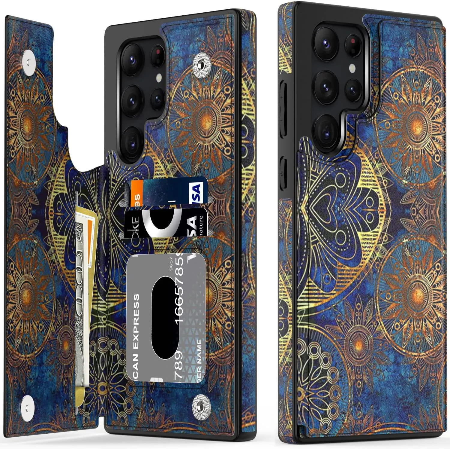 Galaxy S22 Ultra Leather Fashion Wallet Case