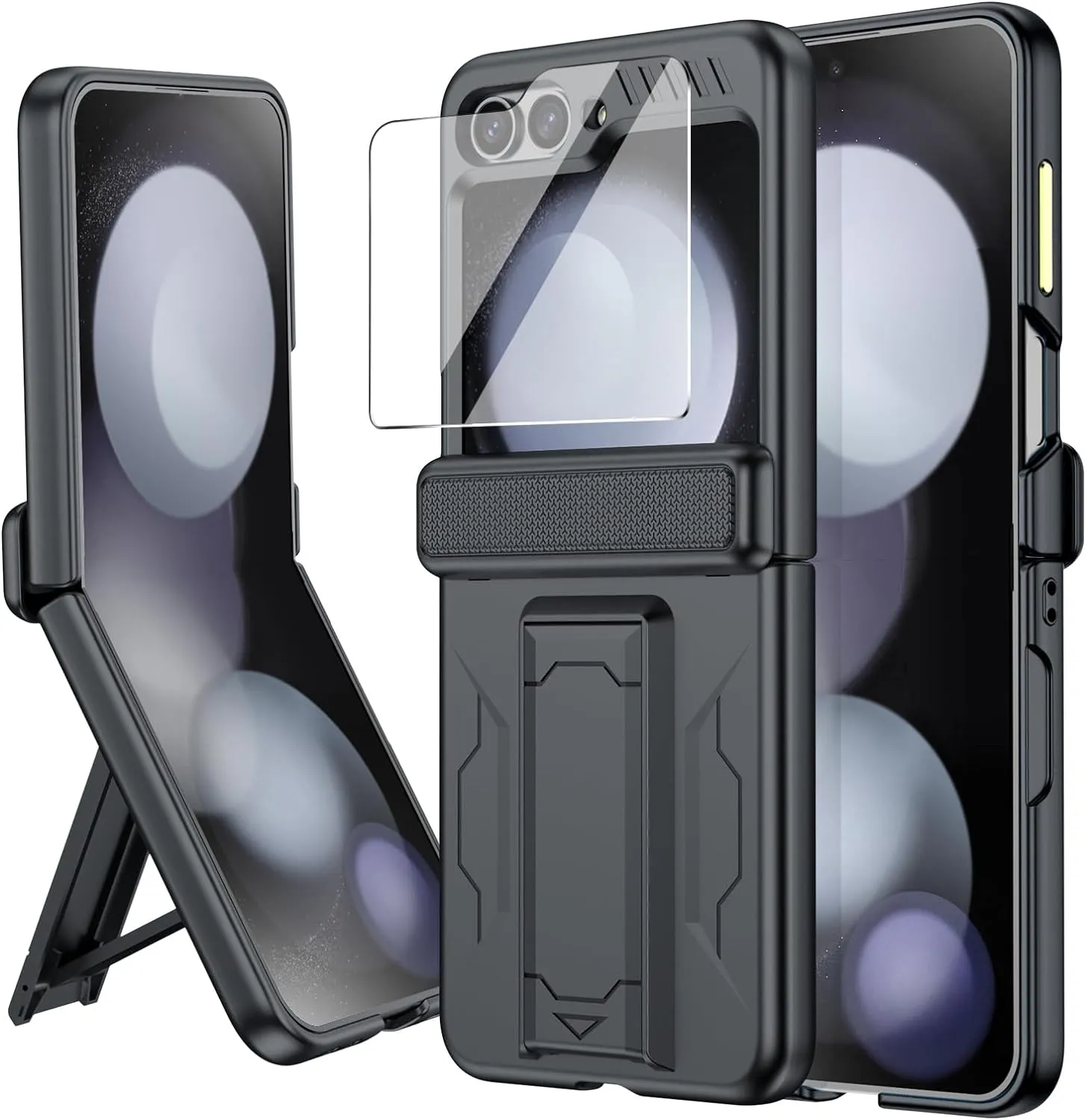 Galaxy Z Flip 5 Z Flip 5 Case Hinge Protection& Built-in Screen Protector Ultra Thin Case