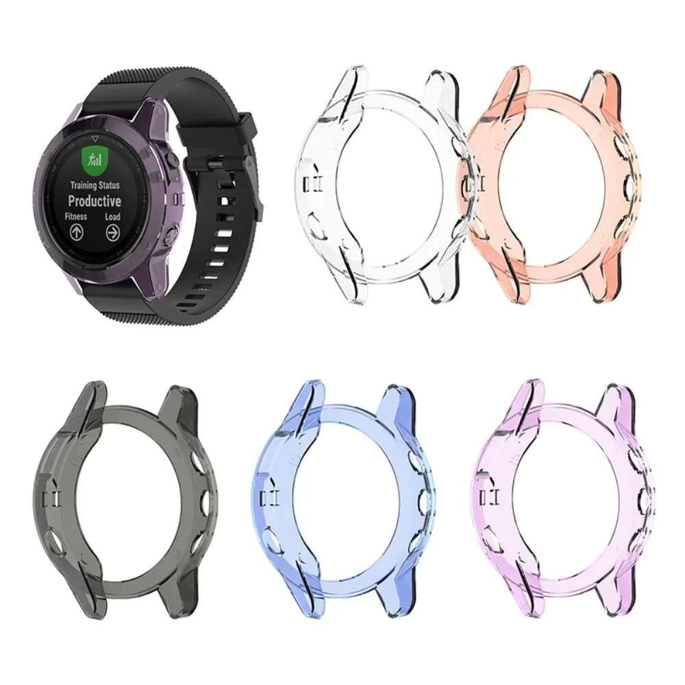 Garmin Fenix 5 / 5 Plus transparent cover - Transparent Blue