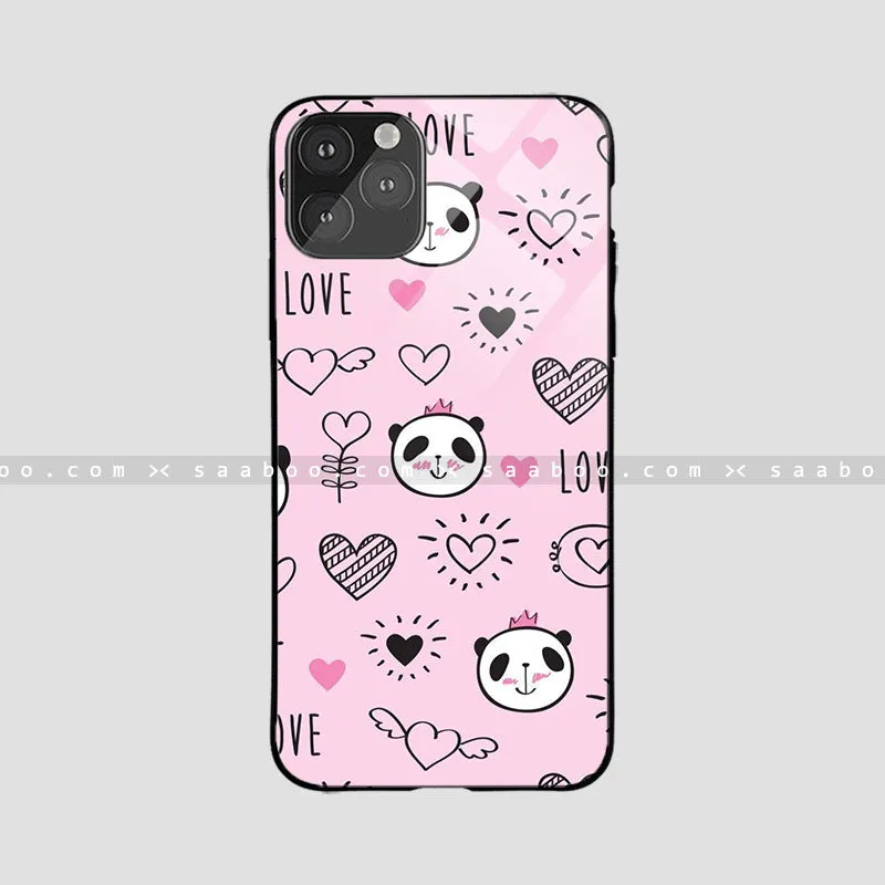 Glossy Protective Case With Pink Panda