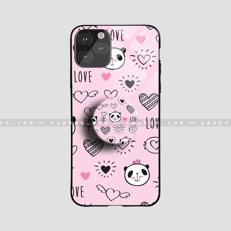 Glossy Protective Case With Pink Panda