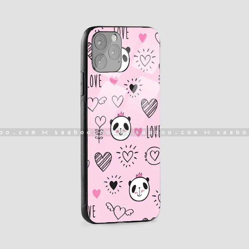 Glossy Protective Case With Pink Panda