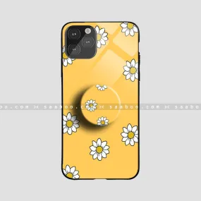 Glossy Protective Case With Yellow Color flower