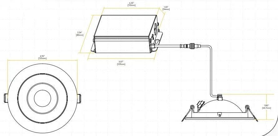 Goodlite Flarion G-01320 4" 13W LED Rotating Gimbal Selectable CCT