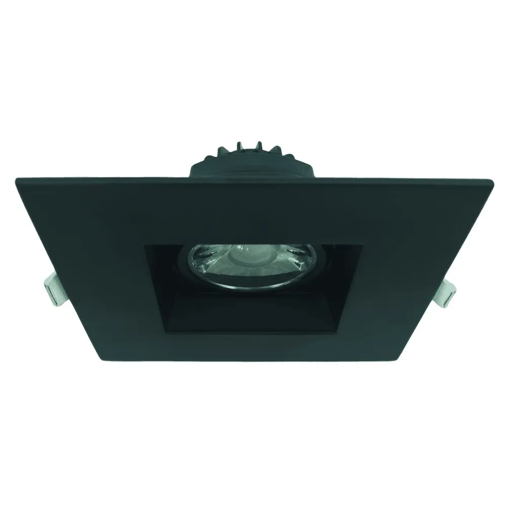 Goodlite G-48363 8W LED 3" Square Regress Gimbal Downlight Selectable CCT Black