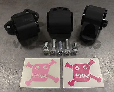 Hasport Engine Motor Mounts 94-01 Acura Integra DCSTK - Satin Black Powder Coated