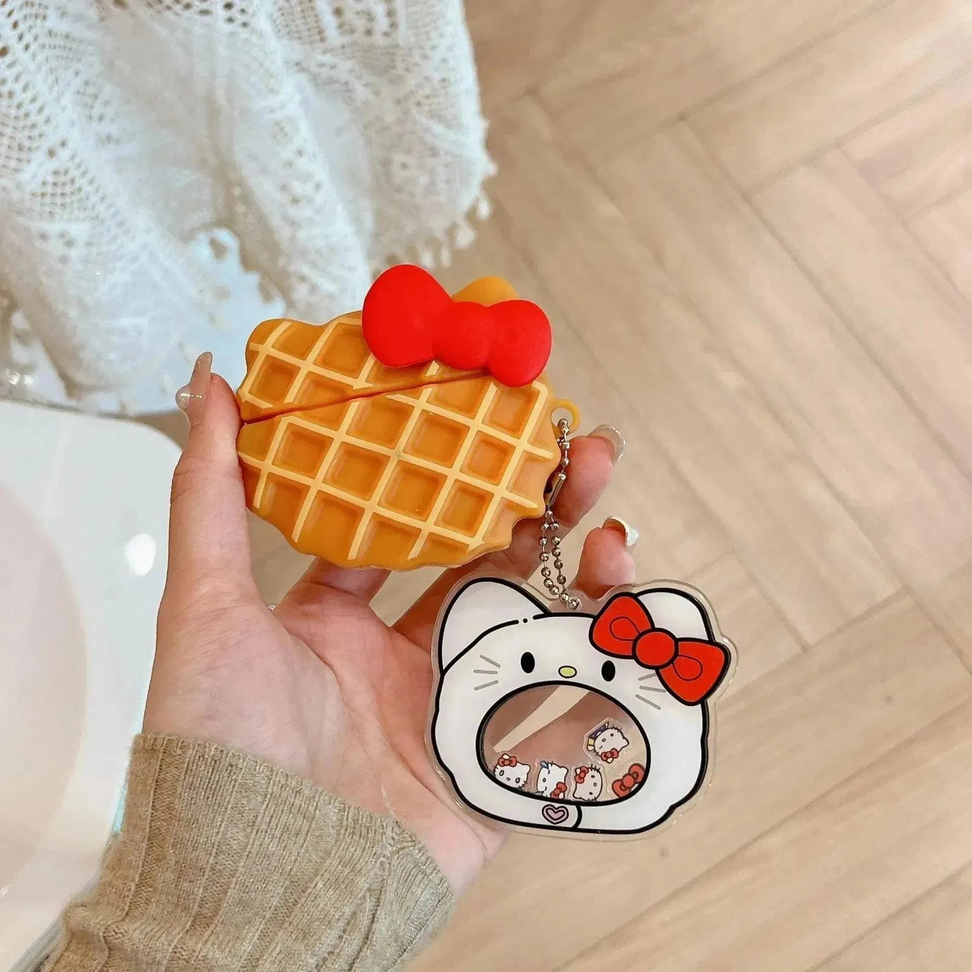 Hello Kitty Waffle Protective Case (For Airpods)