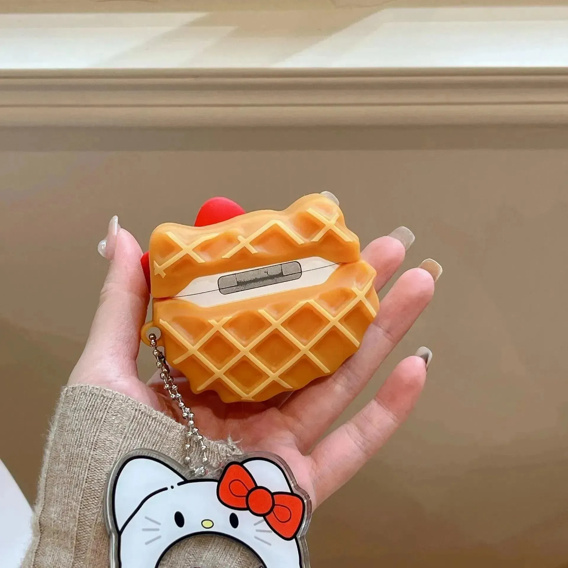 Hello Kitty Waffle Protective Case (For Airpods)