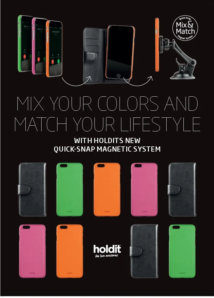 Holdit Wallet Case Extended II   Magnet for Galaxy S6 - Pastel Series (6 Card Pockets)