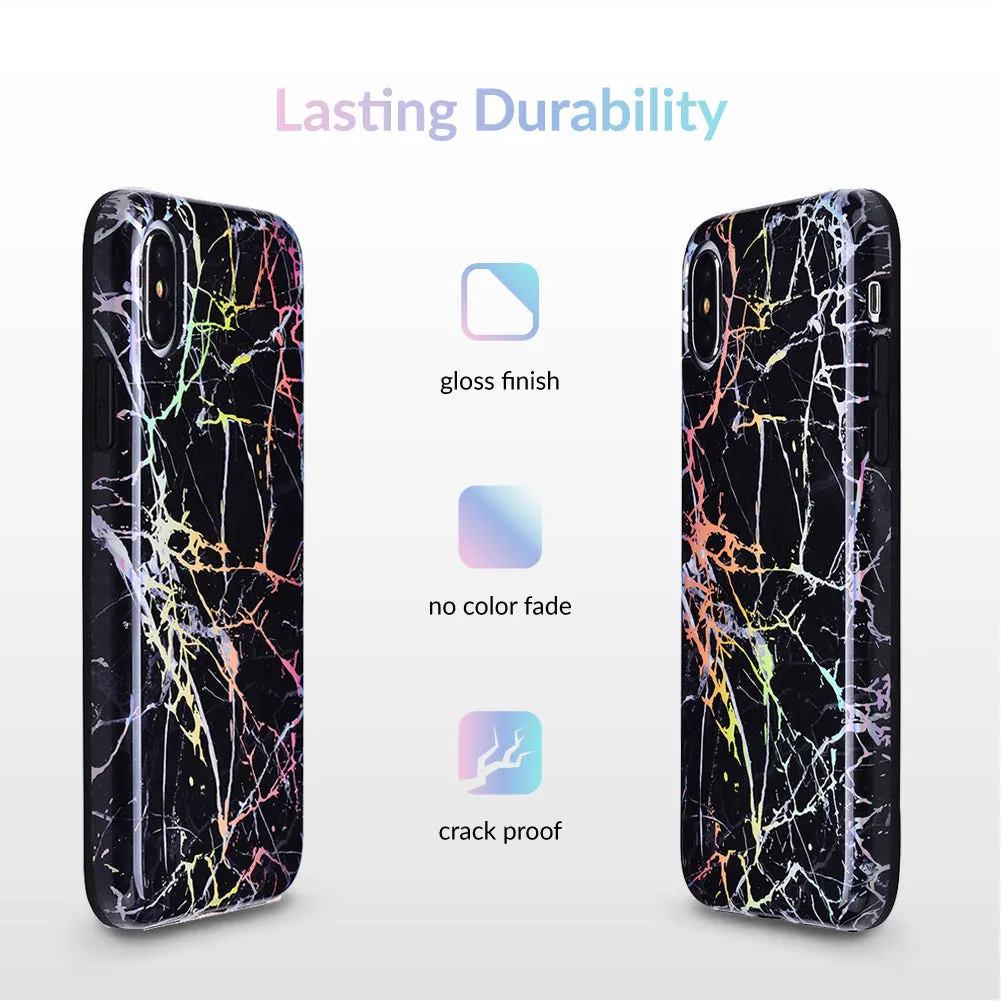 Holo Black Marble iPhone Case