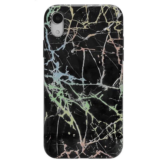 Holo Black Marble iPhone Case