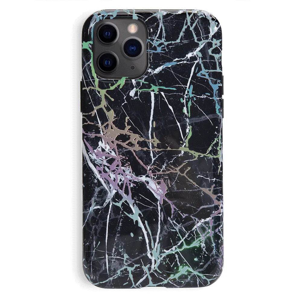 Holo Black Marble iPhone Case