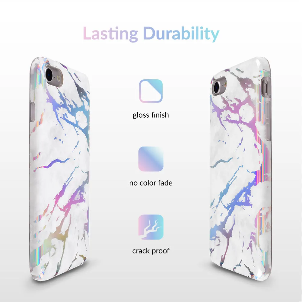 Holo White Marble iPhone Case