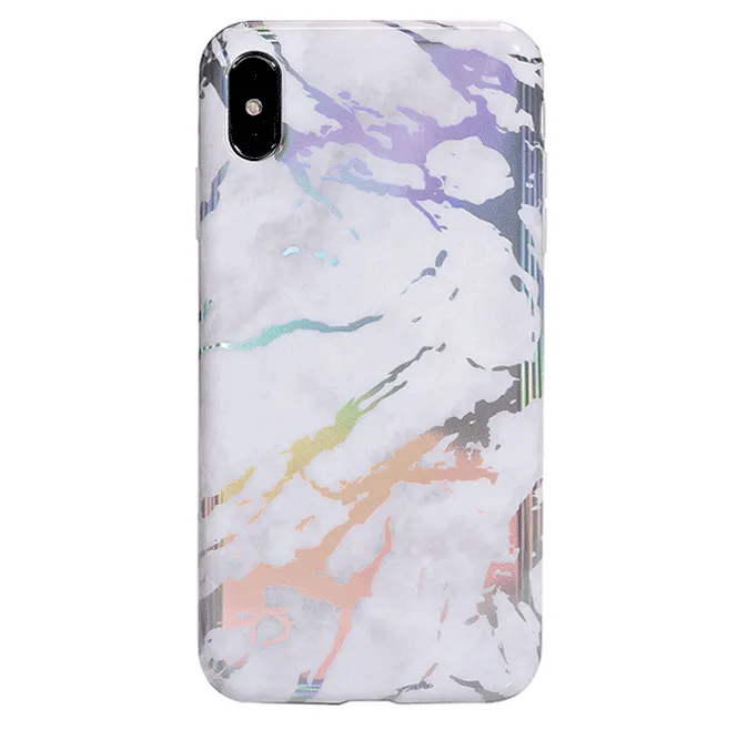 Holo White Marble iPhone Case