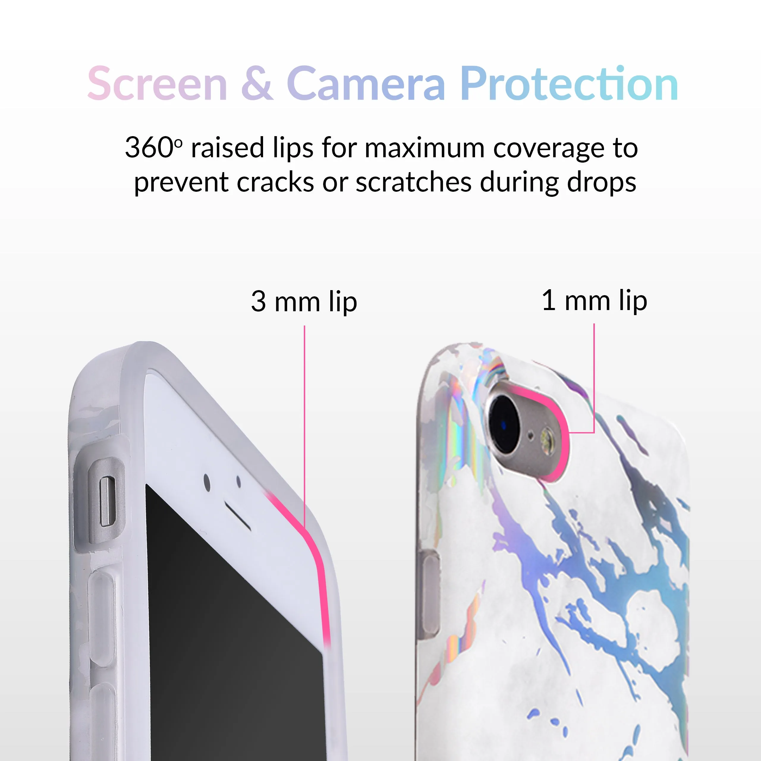 Holo White Marble iPhone Case