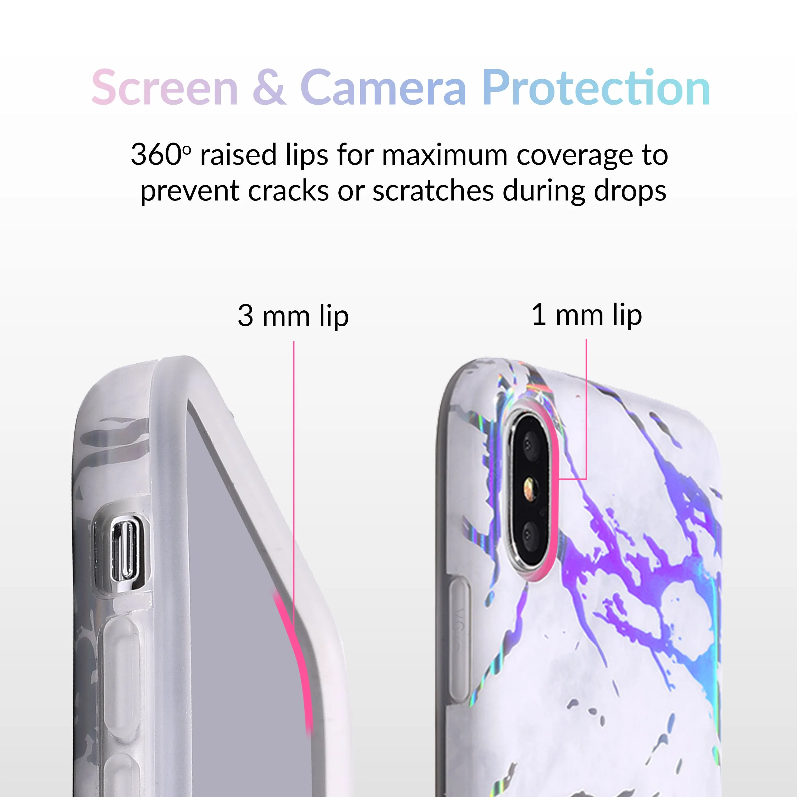 Holo White Marble iPhone Case